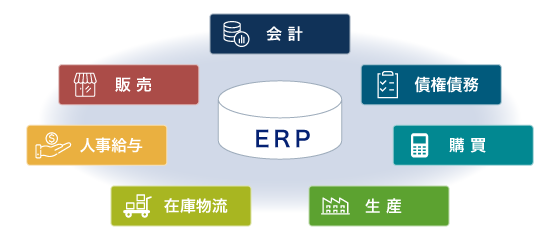 図：ERPを構成する機能