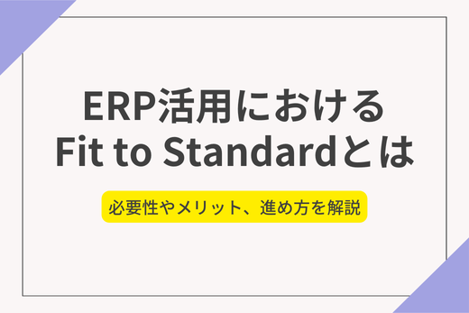 ERP活用におけるFit to Standardとは：必要性やメリット、進め方を解説